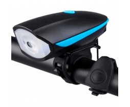 Lanterna Farol Led Bike Bicicleta Sirene Buzina 250 Lumens