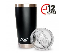 Copo Térmico Inox Com Tampa e com Abridor De Garrafas Original - Preto