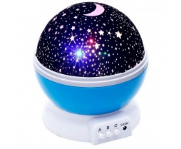 Luminária Projetor Estrela 360º Galaxy Abajur Cor da Base Azul 