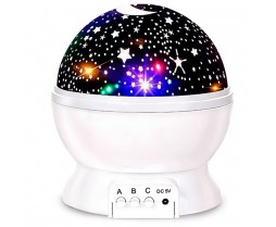 Luminária Projetor Estrela 360º Galaxy Abajur Cor da Base Branca