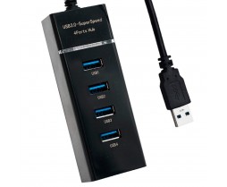 Cabo Hub Usb 2.0 De 4 Portas Rápidas Extensão Usb Pc<br><br>